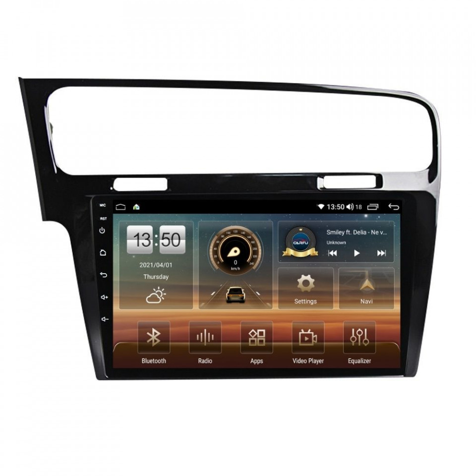 Navigatie dedicata cu Android VW Golf VII 2012 - 2019, negru, 6GB RAM, Radio GPS Dual Zone, Display HD QLED 10" Touchscreen, Internet Wi-Fi si slot SIM 4G, Bluetooth, MirrorLink, USB