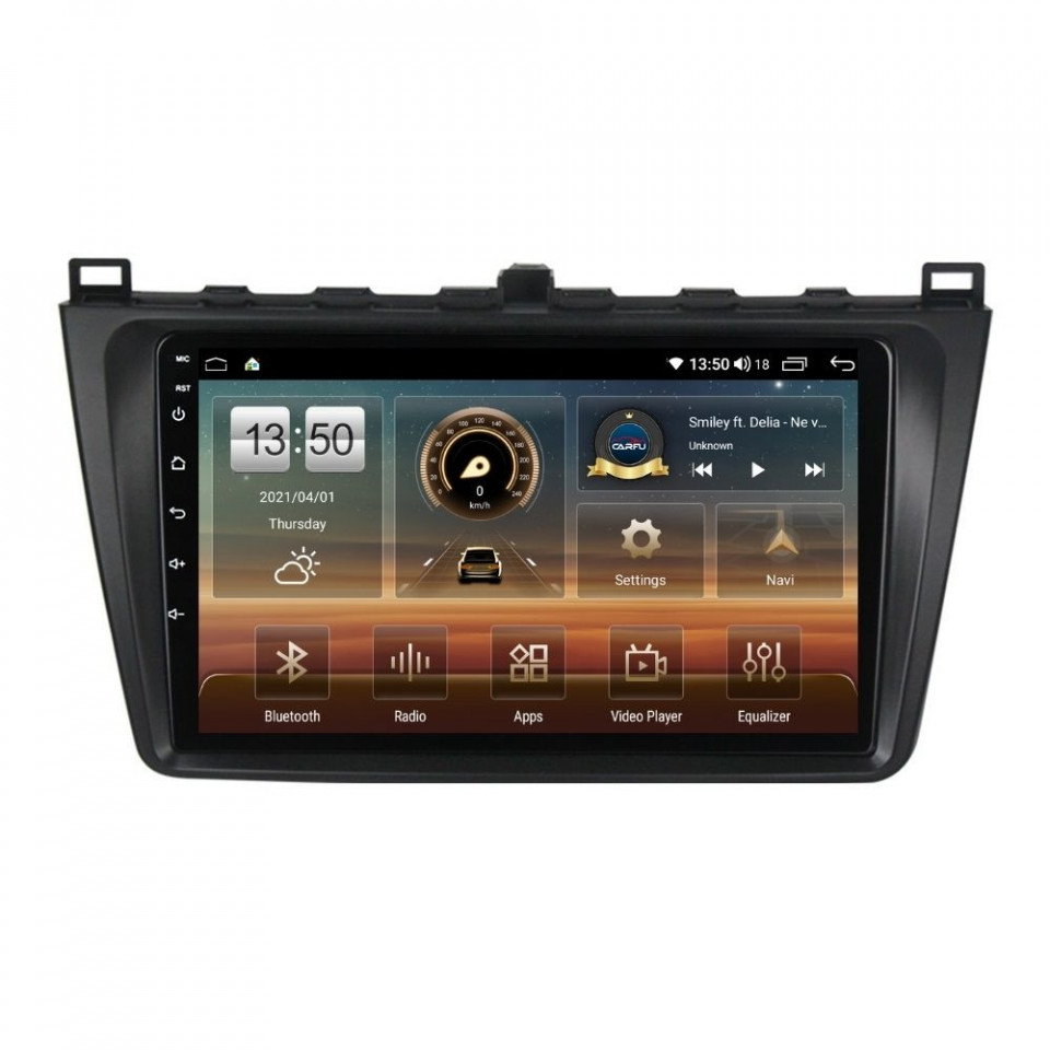 Navigatie dedicata cu Android Mazda 6 2008 - 2013, 8GB RAM, Radio GPS Dual Zone, Display HD QLED 9" Touchscreen, Internet Wi-Fi si slot SIM 4G, Bluetooth, MirrorLink, USB