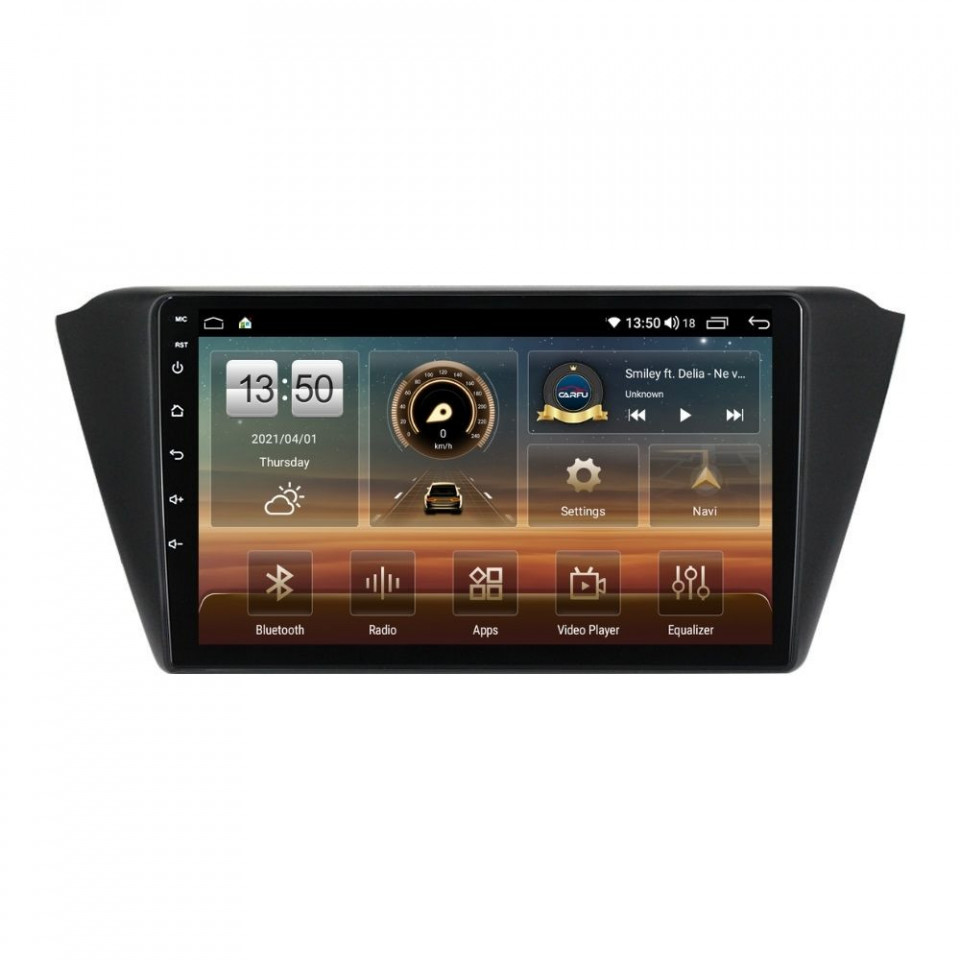 Navigatie dedicata cu Android Skoda Fabia III 2014 - 2021, 8GB RAM, Radio GPS Dual Zone, Display HD QLED 9" Touchscreen, Internet Wi-Fi si slot SIM 4G, Bluetooth, MirrorLink, USB