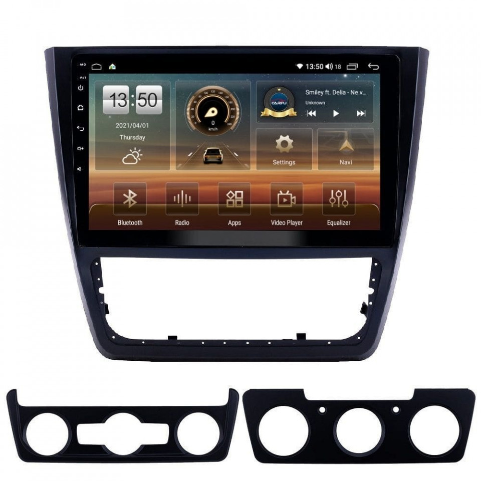 Navigatie dedicata cu Android Skoda Yeti 2009 - 2018, 8GB RAM, Radio GPS Dual Zone, Display HD QLED 10" Touchscreen, Internet Wi-Fi si slot SIM 4G, Bluetooth, MirrorLink, USB