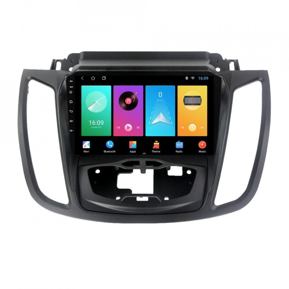 Navigatie dedicata cu Android Ford Kuga II 2012 - 2019 cu navigatie originala, 1GB RAM, Radio GPS Dual Zone, Display HD IPS 9" Touchscreen, Internet Wi-Fi, Bluetooth, MirrorLink, USB