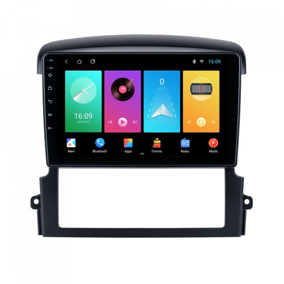 Navigatie dedicata cu Android KIA Sorento I 2006 - 2009, 1GB RAM, Radio GPS Dual Zone, Display HD IPS 9" Touchscreen, Internet Wi-Fi, Bluetooth, MirrorLink, USB