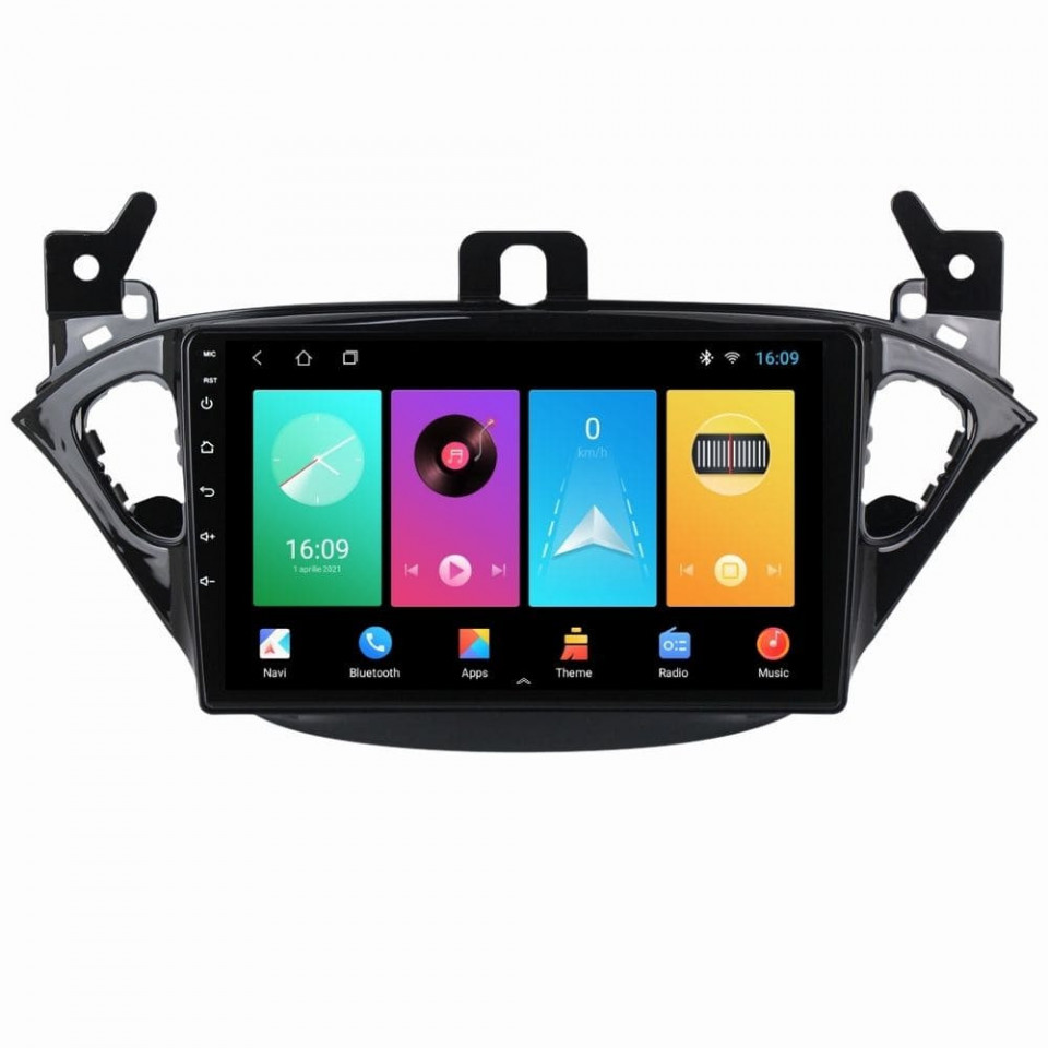 Navigatie dedicata cu Android Opel Corsa E 2014 - 2019, 1GB RAM, Radio GPS Dual Zone, Display HD IPS 9" Touchscreen, Internet Wi-Fi, Bluetooth, MirrorLink, USB