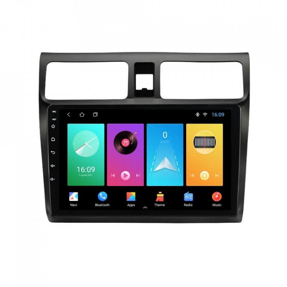 Navigatie dedicata cu Android Suzuki Swift III 2005 - 2010, 1GB RAM, Radio GPS Dual Zone, Display HD IPS 10" Touchscreen, Internet Wi-Fi, Bluetooth, MirrorLink, USB