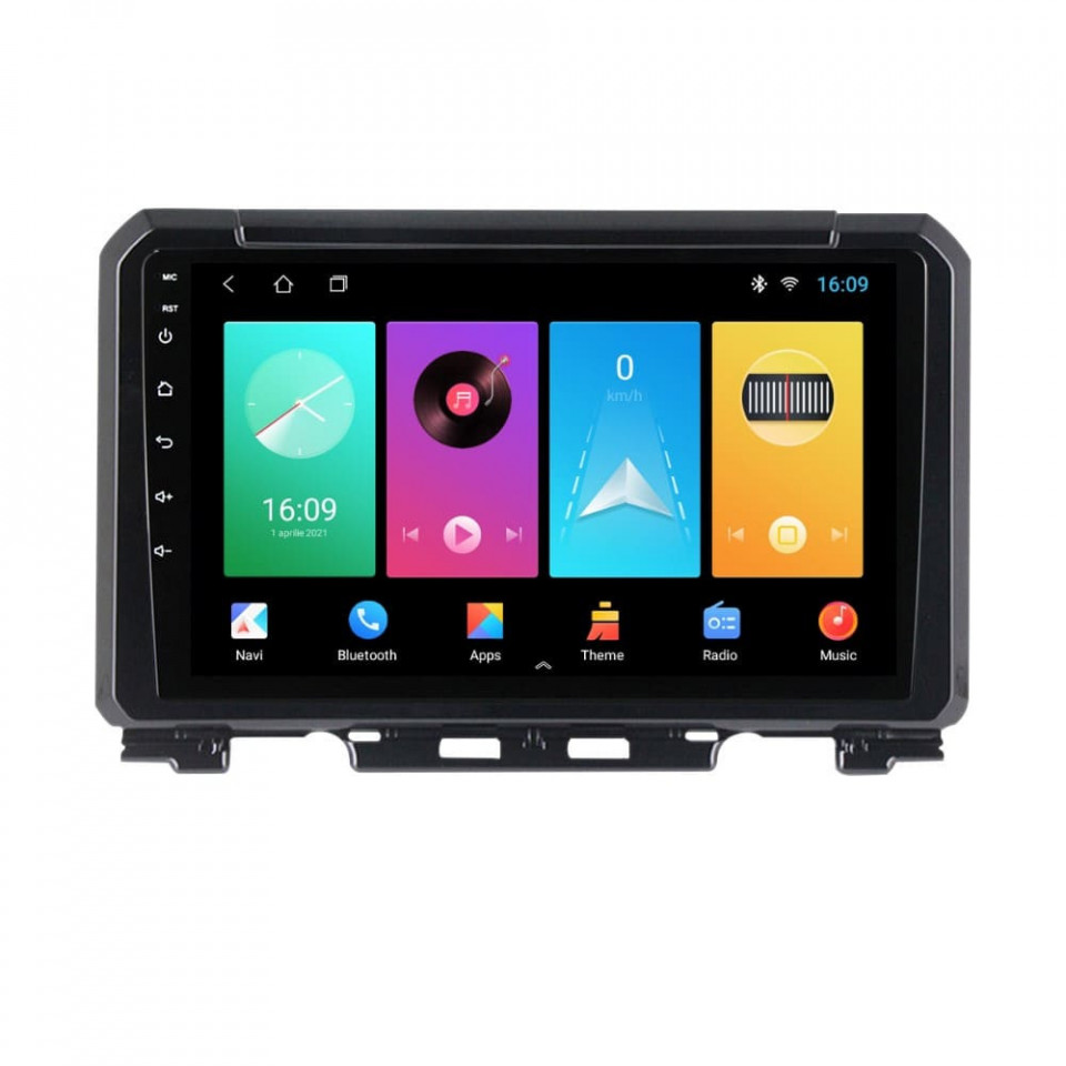 Navigatie dedicata cu Android Suzuki Jimny dupa 2018, 1GB RAM, Radio GPS Dual Zone, Display HD IPS 9" Touchscreen, Internet Wi-Fi, Bluetooth, MirrorLink, USB