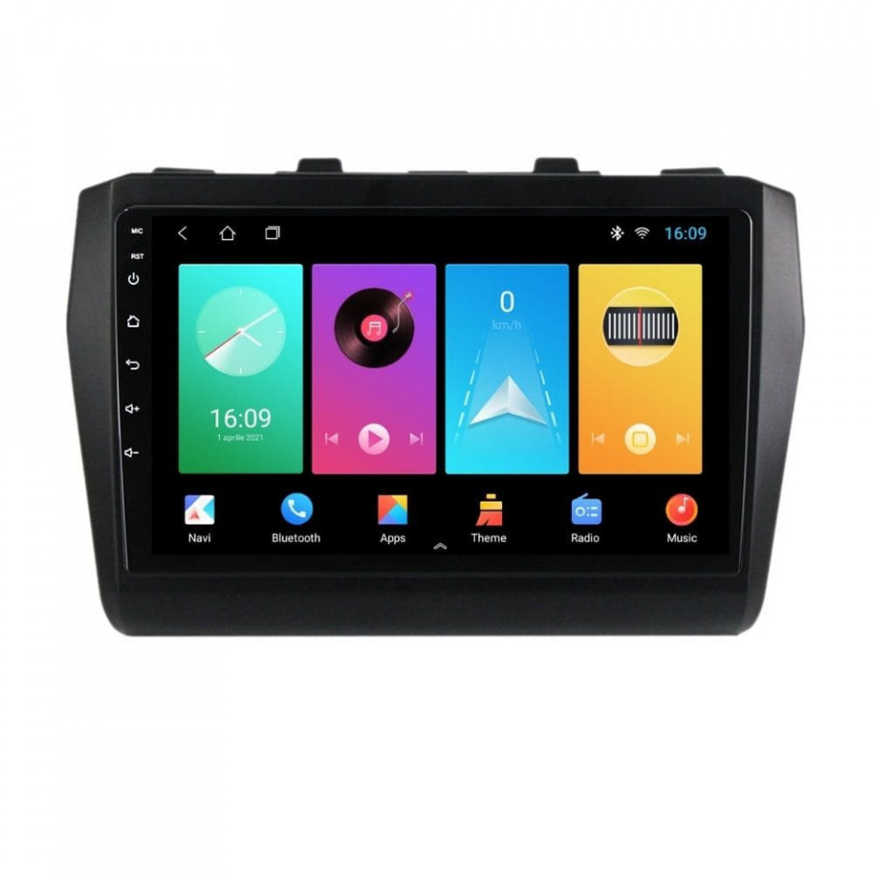 Navigatie dedicata cu Android Suzuki Swift V dupa 2017, 1GB RAM, Radio GPS Dual Zone, Display HD IPS 9" Touchscreen, Internet Wi-Fi, Bluetooth, MirrorLink, USB