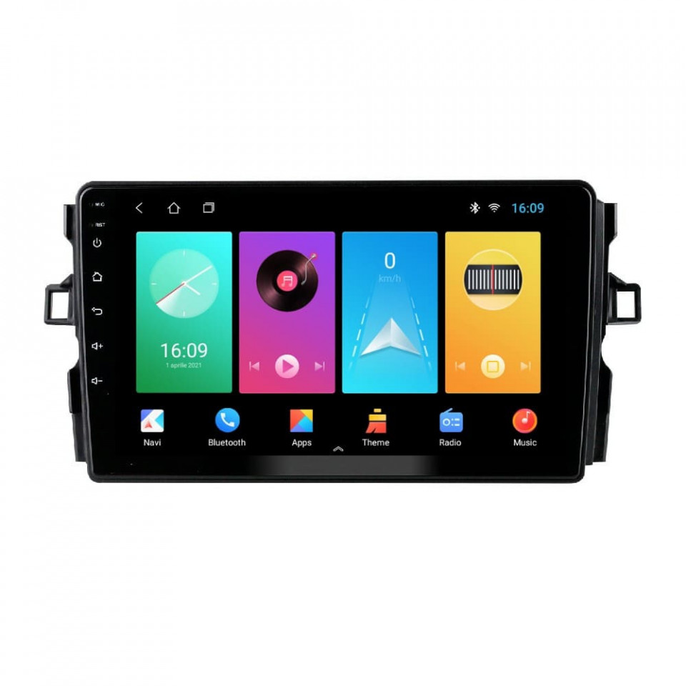 Navigatie dedicata cu Android Toyota Auris 2006 - 2012, 1GB RAM, Radio GPS Dual Zone, Display HD IPS 9" Touchscreen, Internet Wi-Fi, Bluetooth, MirrorLink, USB