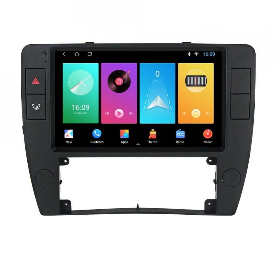 Navigatie dedicata cu Android VW Passat B5.5 2001 - 2005, 1GB RAM, Radio GPS Dual Zone, Display HD IPS 9" Touchscreen, Internet Wi-Fi, Bluetooth, MirrorLink, USB