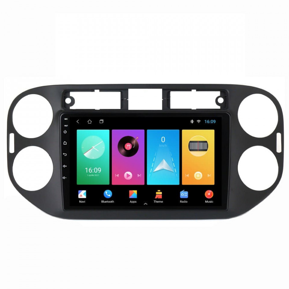 Navigatie dedicata cu Android VW Tiguan I 2012 - 2018, 1GB RAM, Radio GPS Dual Zone, Display HD IPS 9" Touchscreen, Internet Wi-Fi, Bluetooth, MirrorLink, USB