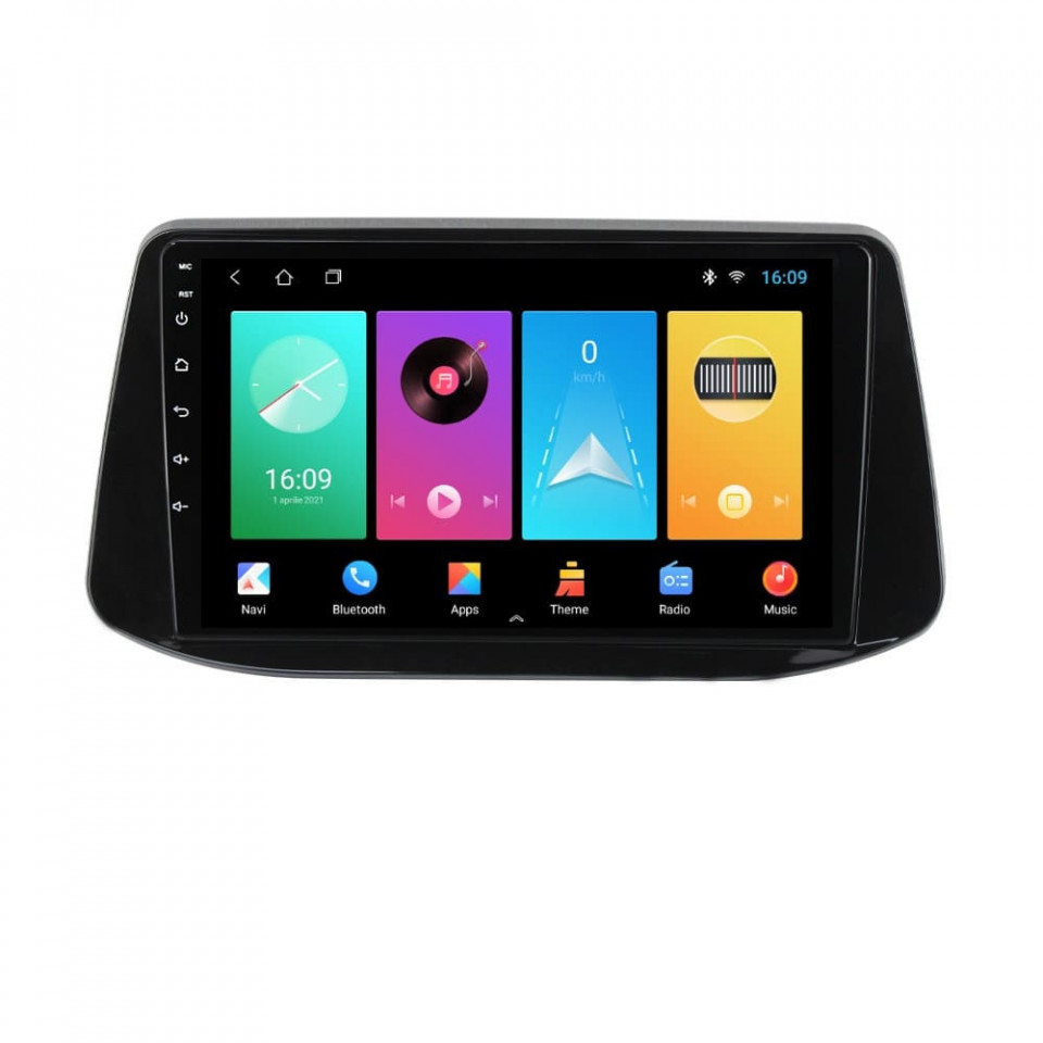 Navigatie dedicata cu Android Hyundai i30 dupa 2017, 2GB RAM, Radio GPS Dual Zone, Display HD IPS 9" Touchscreen, Internet Wi-Fi, Bluetooth, MirrorLink, USB