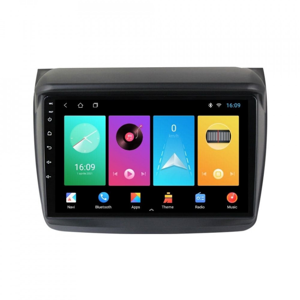 Navigatie dedicata cu Android Mitsubishi L200 2005 - 2015, 2GB RAM, Radio GPS Dual Zone, Display HD IPS 9" Touchscreen, Internet Wi-Fi, Bluetooth, MirrorLink, USB