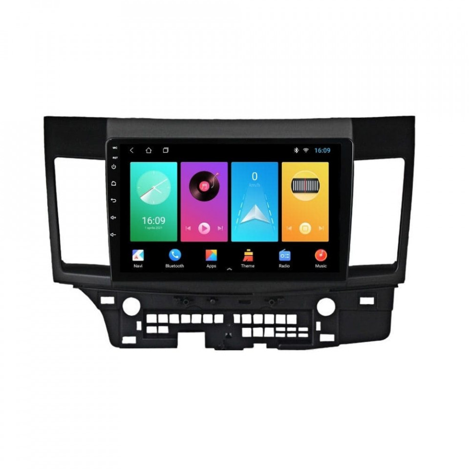 Navigatie dedicata cu Android Mitsubishi Lancer dupa 2007, 2GB RAM, Radio GPS Dual Zone, Display HD IPS 10" Touchscreen, Internet Wi-Fi, Bluetooth, MirrorLink, USB