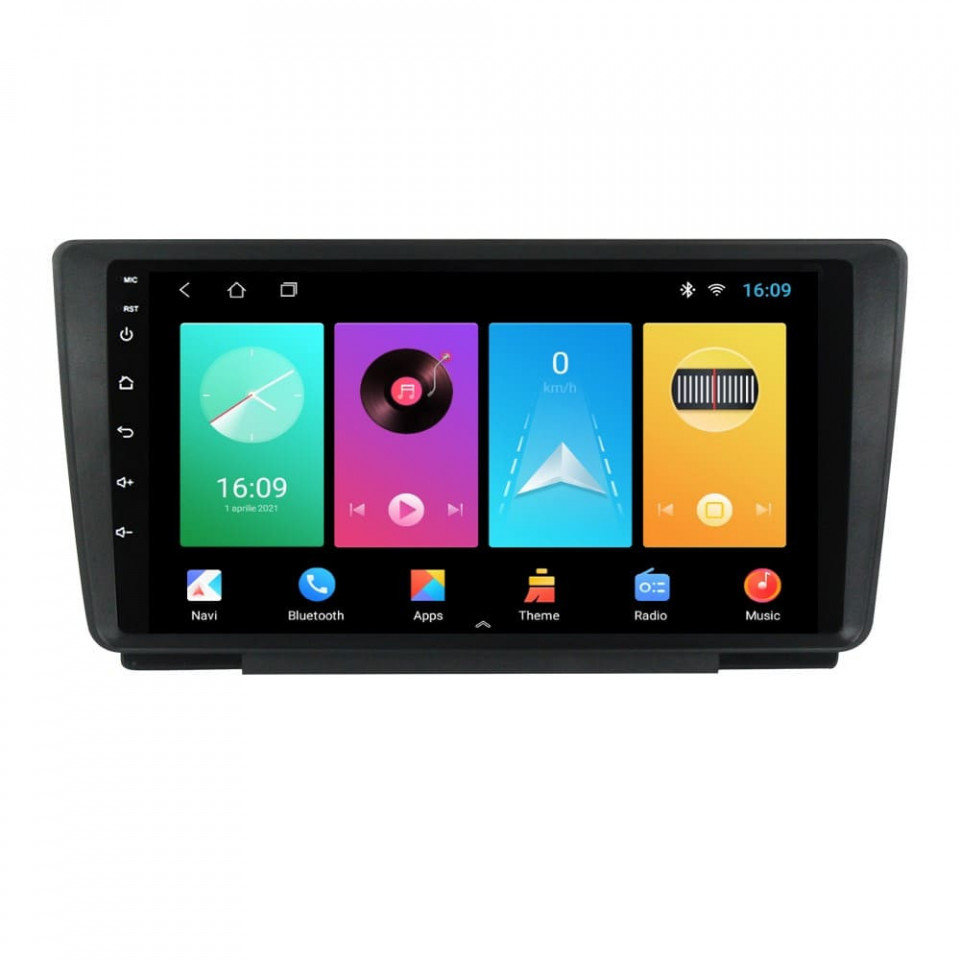 Navigatie dedicata cu Android Skoda Octavia II 2004 - 2013, 2GB RAM, Radio GPS Dual Zone, Display HD IPS 9" Touchscreen, Internet WiFi, Bluetooth, MirrorLink, USB