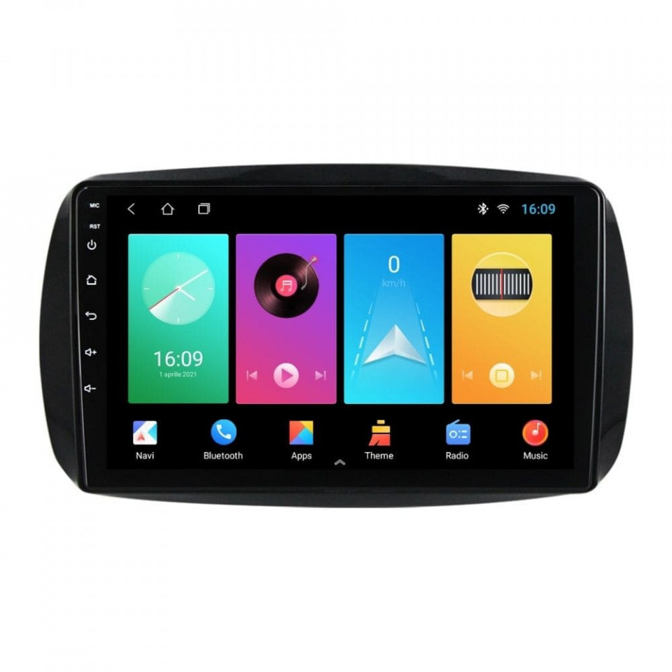 Navigatie dedicata cu Android Smart Forfour dupa 2014, 2GB RAM, Radio GPS Dual Zone, Display HD IPS 9" Touchscreen, Internet Wi-Fi, Bluetooth, MirrorLink, USB