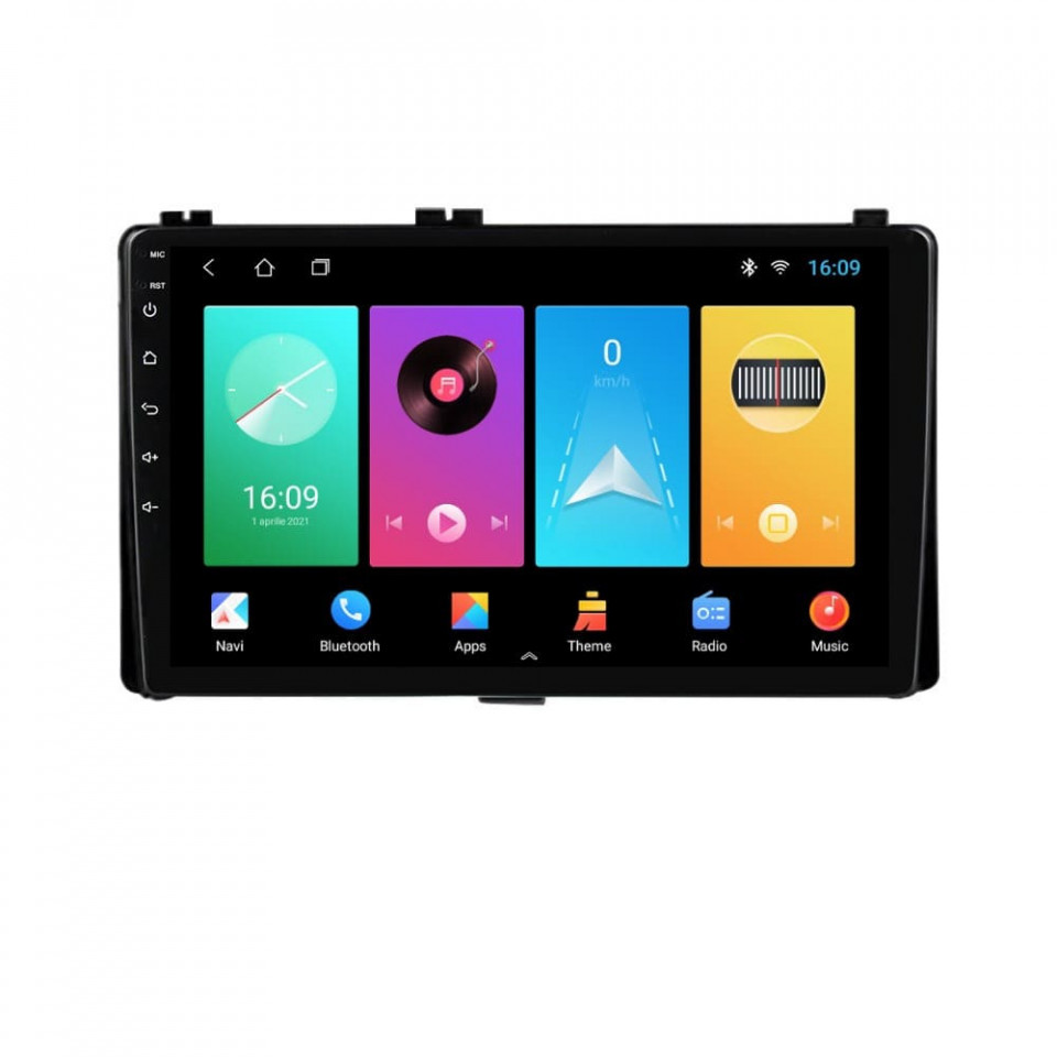 Navigatie dedicata cu Android Toyota Corolla 2017 - 2018, 2GB RAM, Radio GPS Dual Zone, Display HD IPS 9" Touchscreen, Internet Wi-Fi, Bluetooth, MirrorLink, USB