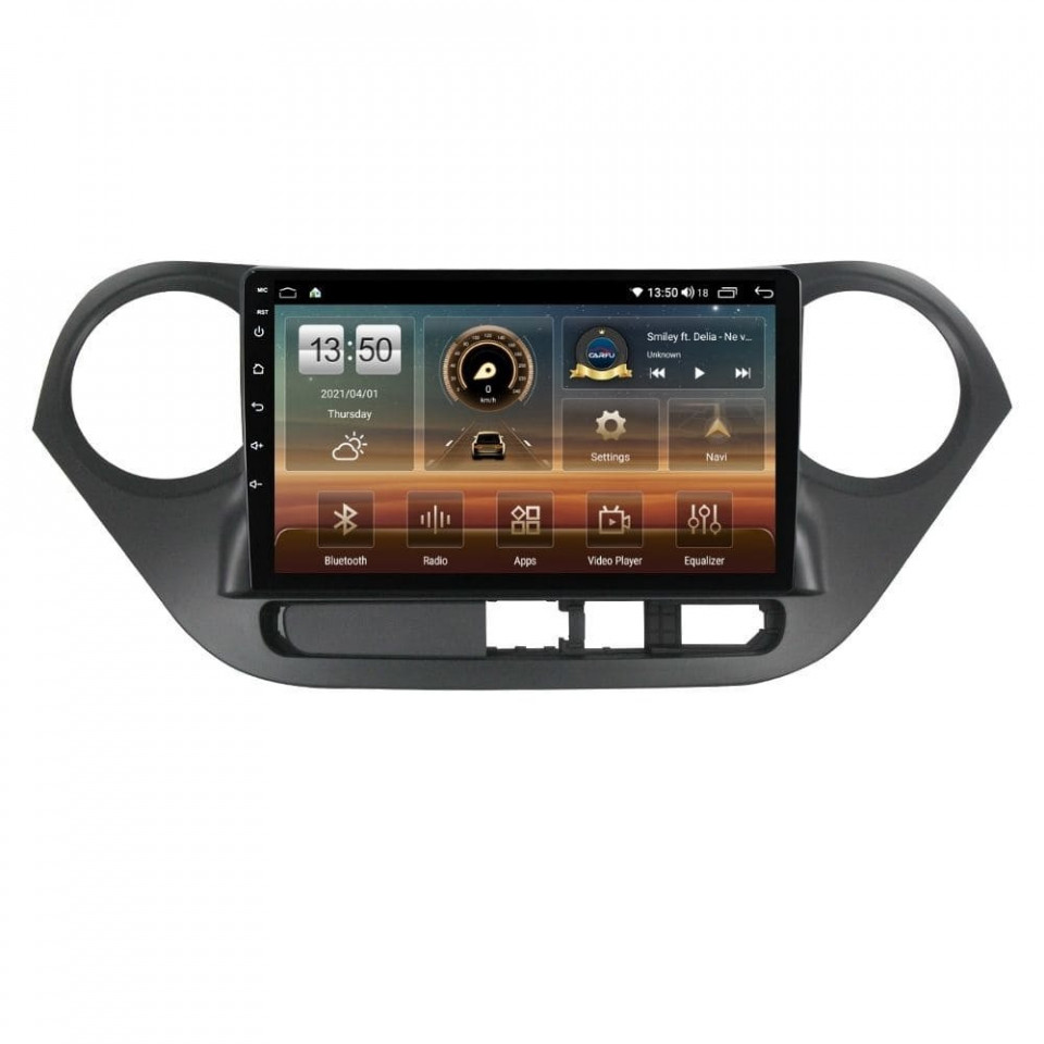 Navigatie dedicata cu Android Hyundai i10 2013 - 2019, 4GB RAM, Radio GPS Dual Zone, Display HD QLED 9" Touchscreen, Internet Wi-Fi si slot SIM 4G, Bluetooth, MirrorLink, USB