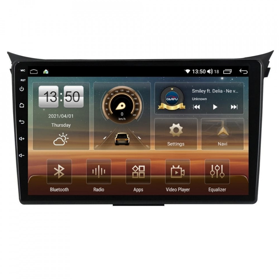 Navigatie dedicata cu Android Hyundai i30 2011 - 2017, 4GB RAM, Radio GPS Dual Zone, Display HD QLED 9" Touchscreen, Internet Wi-Fi si slot SIM 4G, Bluetooth, MirrorLink, USB