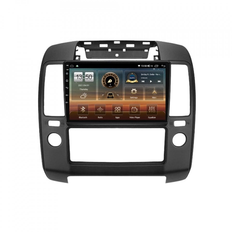 Navigatie dedicata cu Android Nissan Navara D40 2004 - 2014 fara navigatie originala, 4GB RAM, Radio GPS Dual Zone, Display HD QLED 9" Touchscreen, Internet Wi-Fi si slot SIM 4G, Bluetooth, MirrorLink, USB