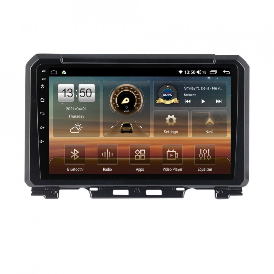Navigatie dedicata cu Android Suzuki Jimny dupa 2018, 4GB RAM, Radio GPS Dual Zone, Display HD QLED 9" Touchscreen, Internet Wi-Fi si slot SIM 4G, Bluetooth, MirrorLink, USB