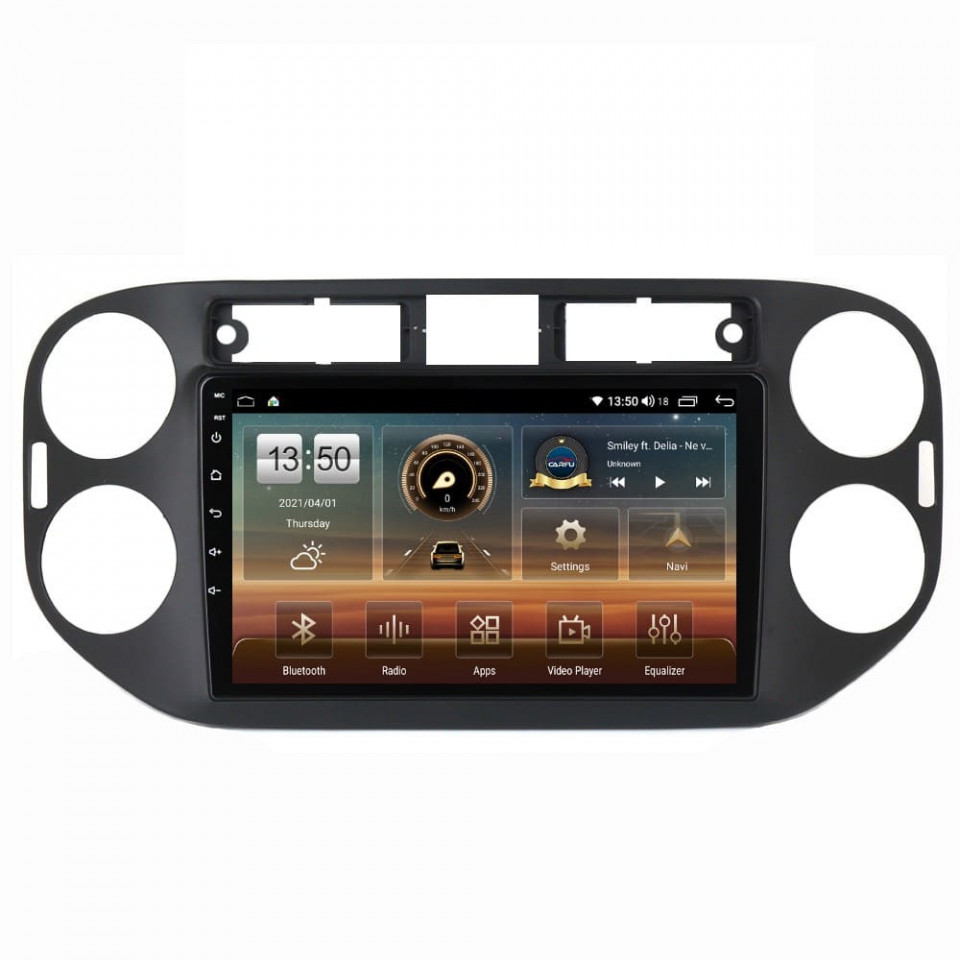 Navigatie dedicata cu Android VW Tiguan I 2012 - 2018, 4GB RAM, Radio GPS Dual Zone, Display HD QLED 9" Touchscreen, Internet Wi-Fi si slot SIM 4G, Bluetooth, MirrorLink, USB