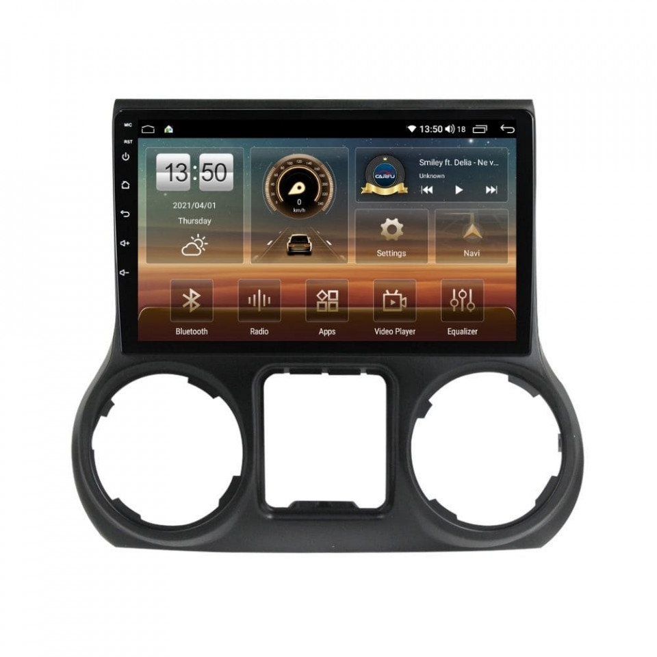 Navigatie dedicata cu Android Jeep Wrangler III (JK) 2015 - 2018, 6GB RAM, Radio GPS Dual Zone, Display HD QLED 10" Touchscreen, Internet Wi-Fi si slot SIM 4G, Bluetooth, MirrorLink, USB