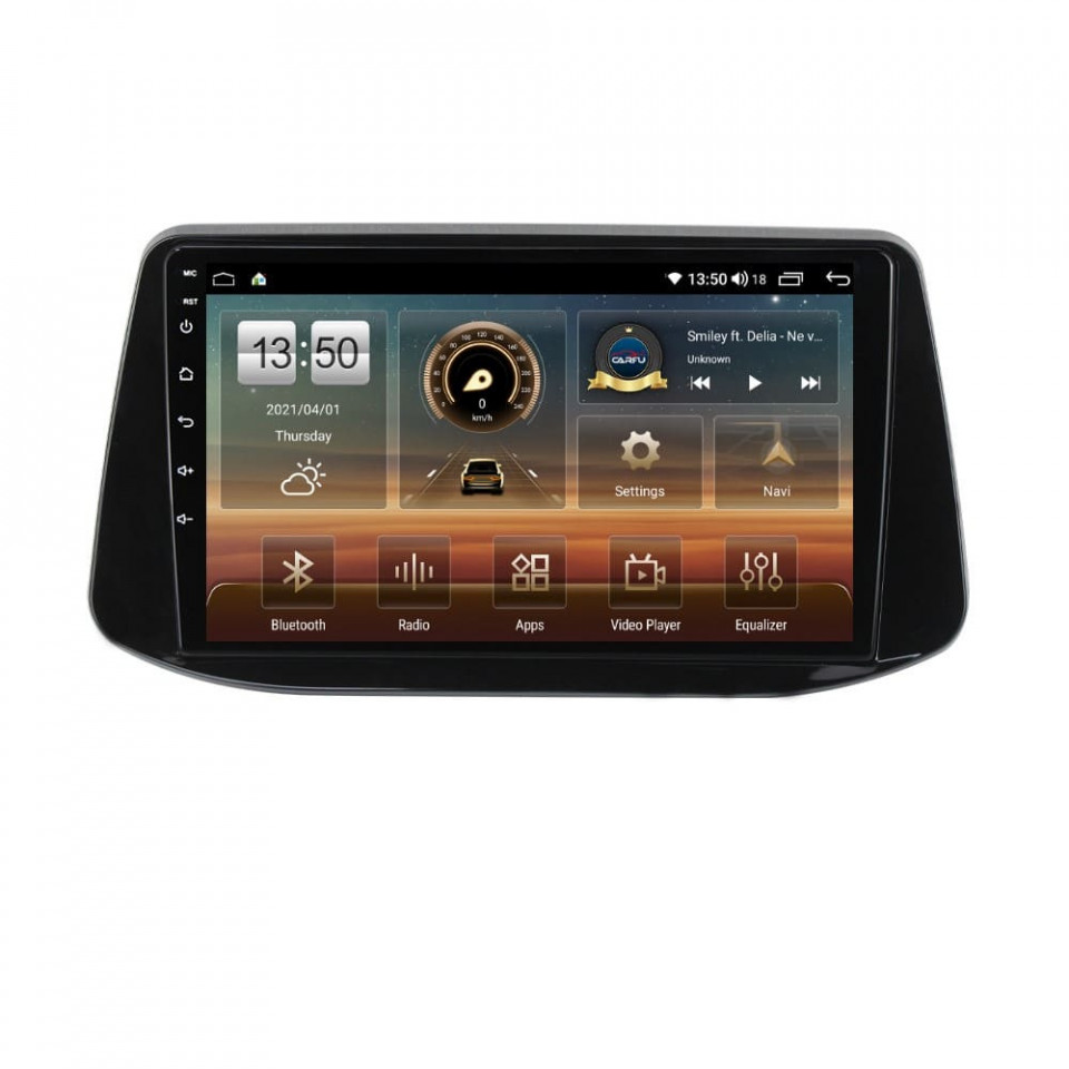 Navigatie dedicata cu Android Hyundai i30 dupa 2017, 8GB RAM, Radio GPS Dual Zone, Display HD QLED 9" Touchscreen, Internet Wi-Fi si slot SIM 4G, Bluetooth, MirrorLink, USB