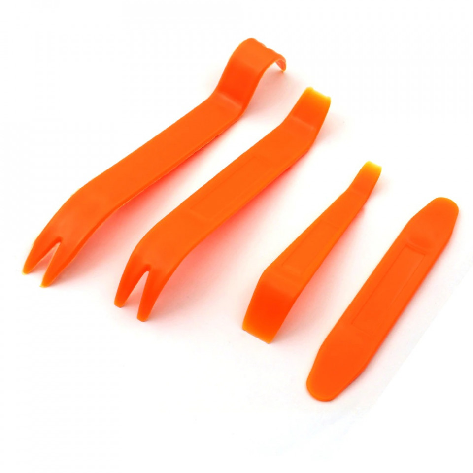 Set 4 scule accesorii demontare bord, tapiterie, plafoniere, accesorii interior auto
