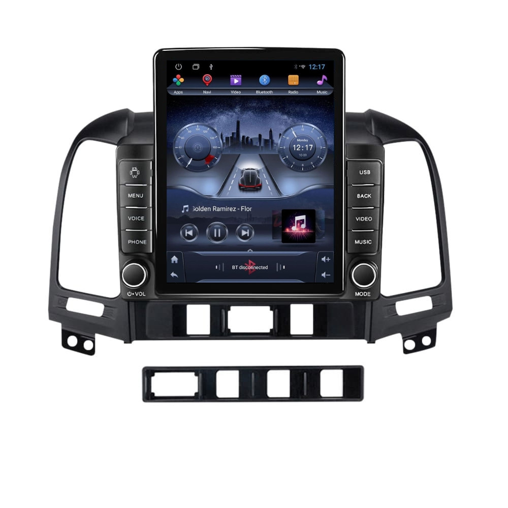 Navigatie dedicata cu Android Hyundai Santa Fe II 2006 - 2012, 2GB RAM, Radio GPS Dual Zone, Touchscreen IPS 9.7" HD tip Tesla, Internet Wi-Fi, Bluetooth, MirrorLink, USB