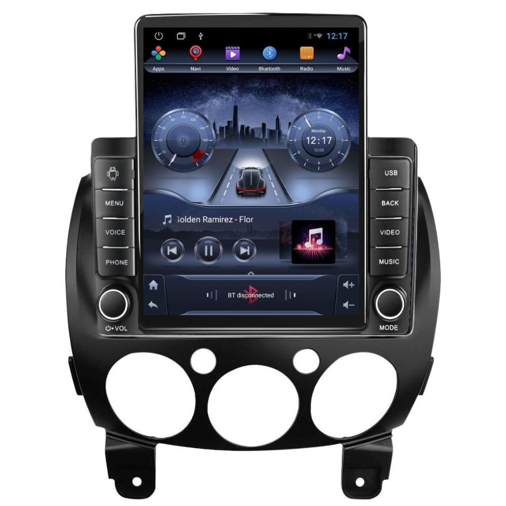 Navigatie dedicata cu Android Mazda 2 2007 - 2014, 2GB RAM, Radio GPS Dual Zone, Touchscreen IPS 9.7" HD tip Tesla, Internet Wi-Fi, Bluetooth, MirrorLink, USB