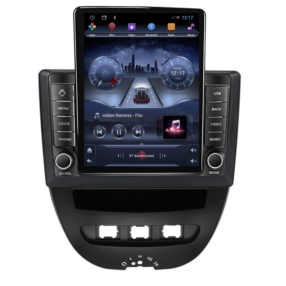 Navigatie dedicata cu Android Citroen C1 I 2005 - 2014, 2GB RAM, Radio GPS Dual Zone, Touchscreen IPS 9.7" HD tip Tesla, Internet Wi-Fi, Bluetooth, MirrorLink, USB