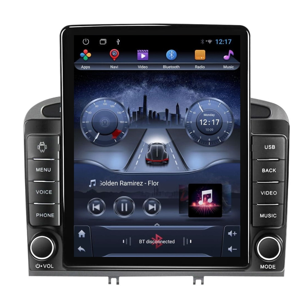 Navigatie dedicata cu Android Peugeot 308 I 2007 - 2013, 2GB RAM, Radio GPS Dual Zone, Touchscreen IPS 9.7" HD tip Tesla, Internet Wi-Fi, Bluetooth, MirrorLink, USB
