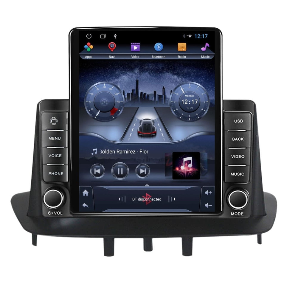 Navigatie dedicata cu Android Renault Megane III 2009 - 2016, 2GB RAM, Radio GPS Dual Zone, Touchscreen IPS 9.7" HD tip Tesla, Internet Wi-Fi, Bluetooth, MirrorLink, USB