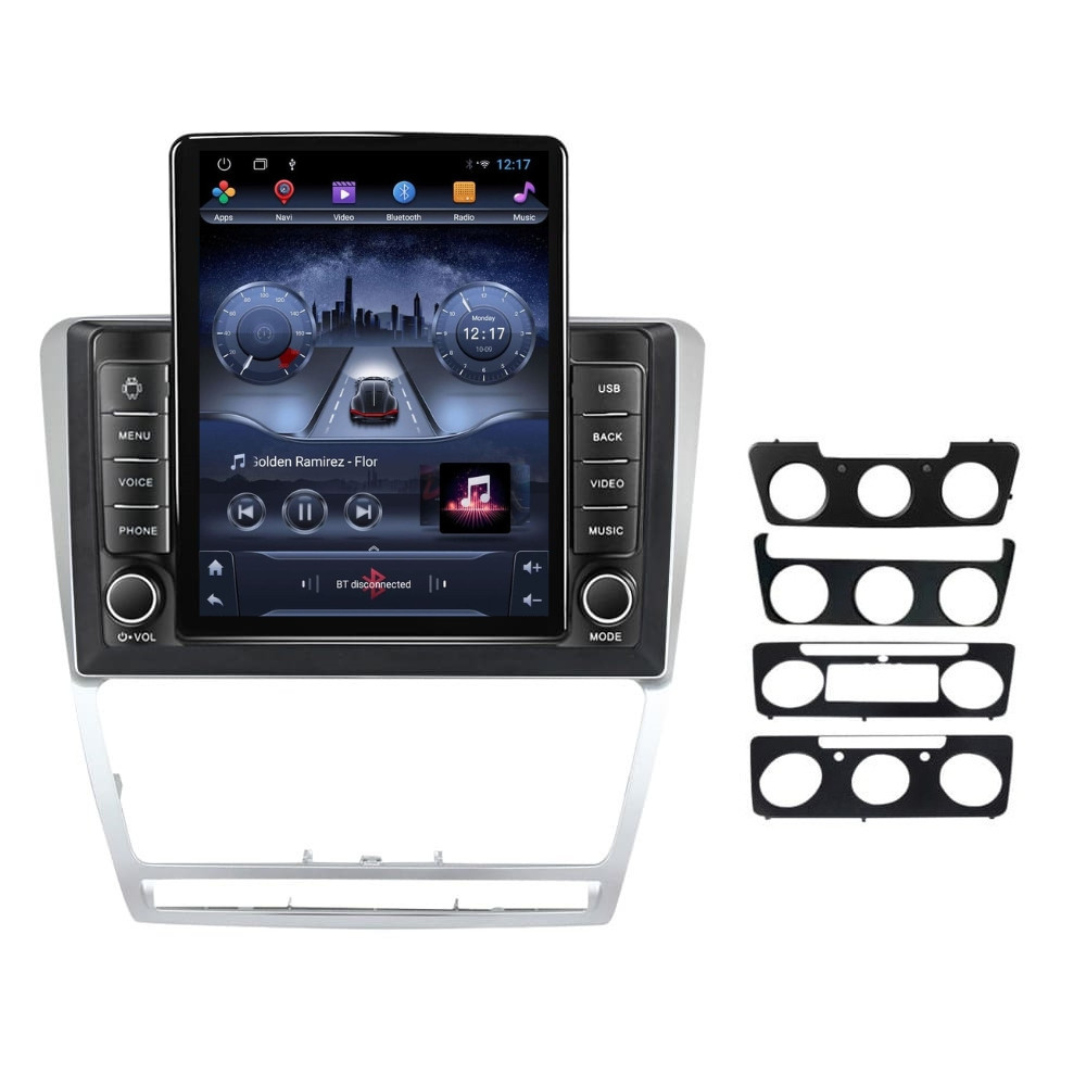 Navigatie dedicata cu Android Skoda Octavia II 2004 - 2013, gri, 2GB RAM, Radio GPS Dual Zone, Touchscreen IPS 9.7" HD tip Tesla, Internet Wi-Fi, Bluetooth, MirrorLink, USB