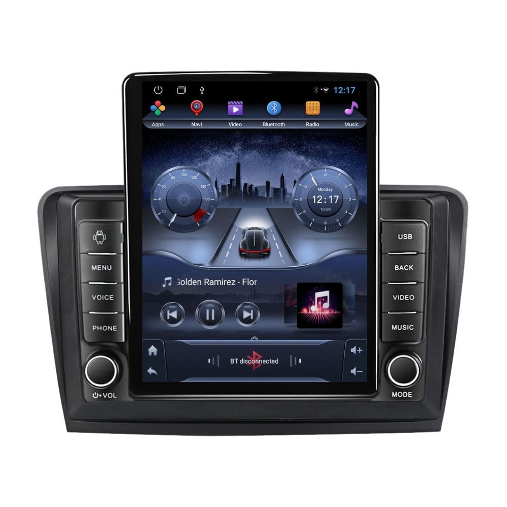Navigatie dedicata cu Android Skoda Superb II 2008 - 2015, 2GB RAM, Radio GPS Dual Zone, Touchscreen IPS 9.7" HD tip Tesla, Internet Wi-Fi, Bluetooth, MirrorLink, USB