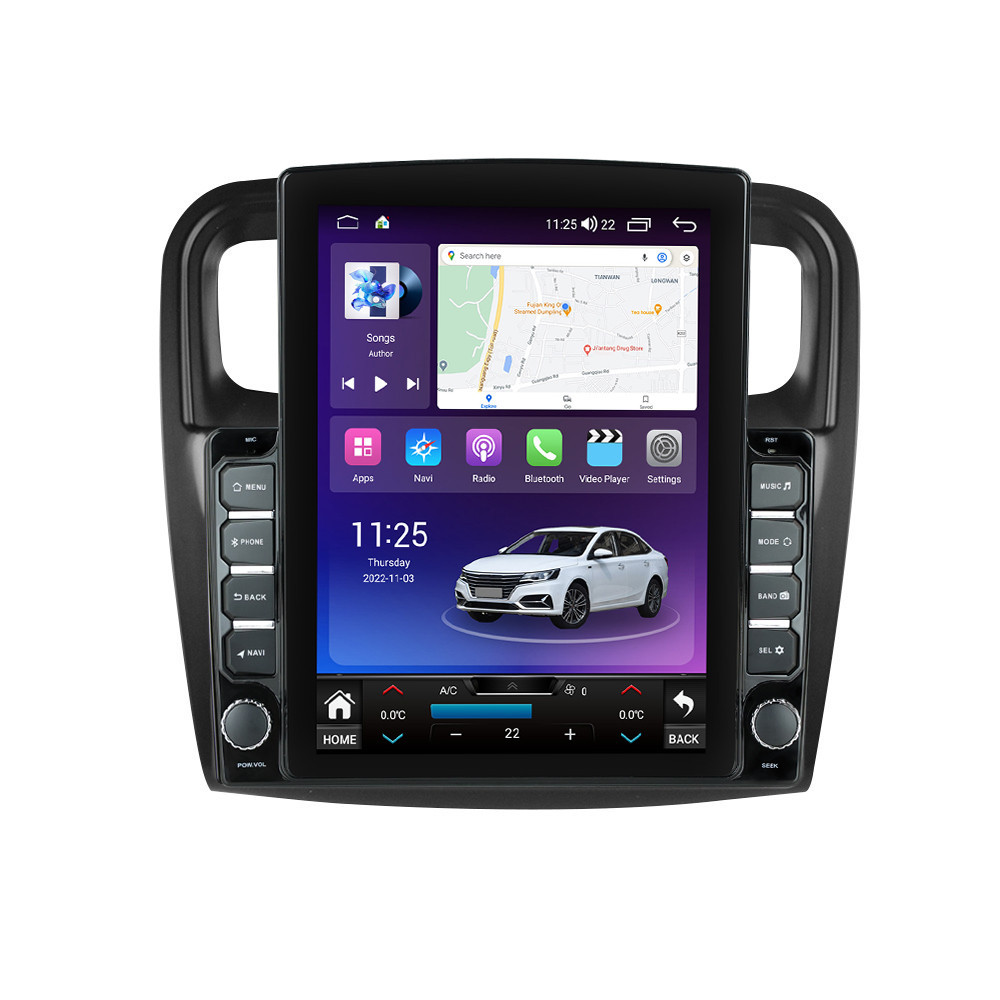 Navigatie dedicata cu Android Dacia Logan II 2012 - 2020, 4GB RAM, Radio GPS Dual Zone, Touchscreen IPS 9.7" HD tip Tesla, Internet Wi-Fi si slot SIM 4G, Bluetooth, MirrorLink, USB