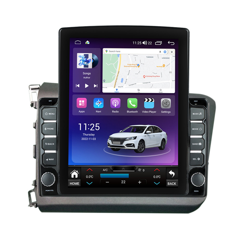 Navigatie dedicata cu Android Honda Civic IX Sedan 2011 - 2015, 4GB RAM, Radio GPS Dual Zone, Touchscreen IPS 9.7" HD tip Tesla, Internet Wi-Fi si slot SIM 4G, Bluetooth, MirrorLink, USB