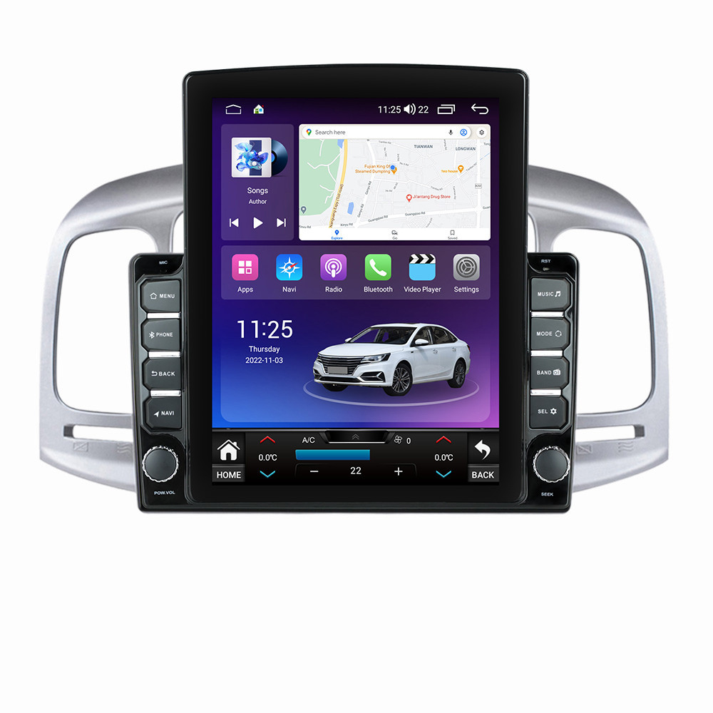 Navigatie dedicata cu Android Hyundai Accent III 2005 - 2010, 4GB RAM, Radio GPS Dual Zone, Touchscreen IPS 9.7" HD tip Tesla, Internet Wi-Fi si slot SIM 4G, Bluetooth, MirrorLink, USB