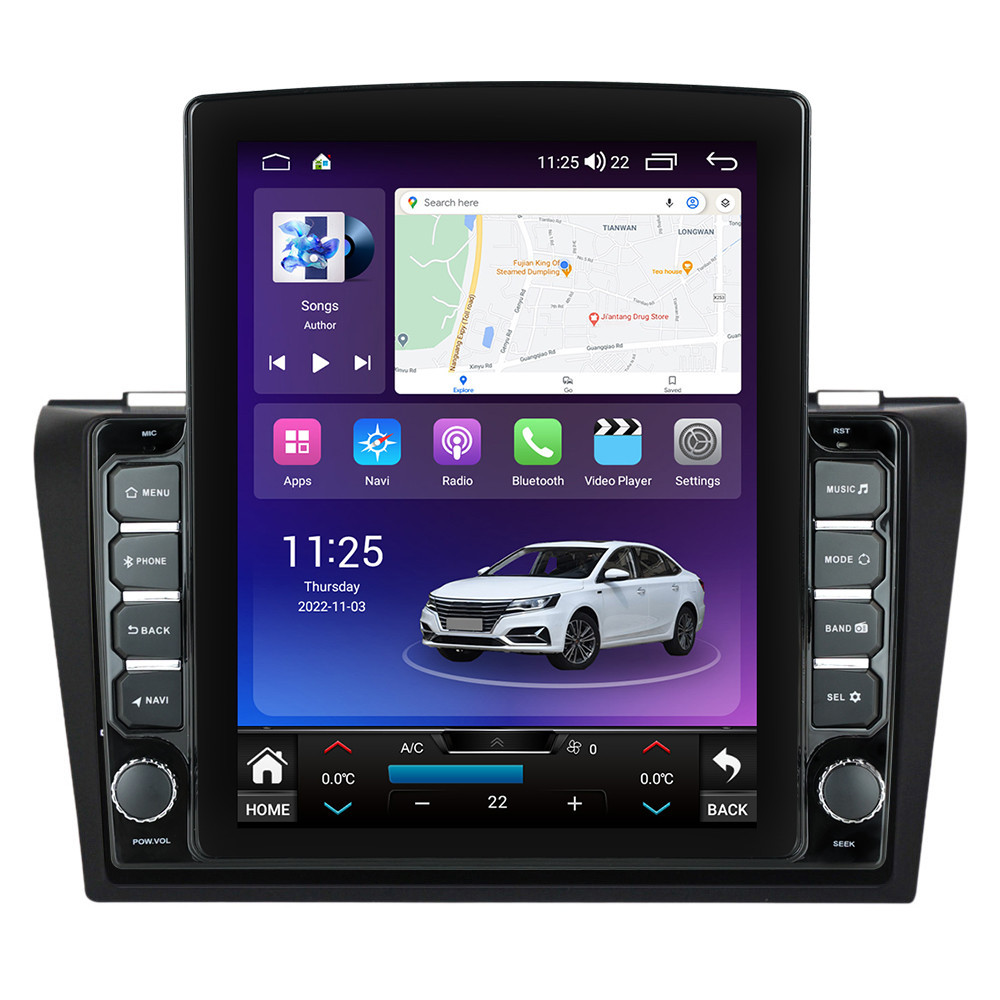 Navigatie dedicata cu Android Mazda 3 2003 - 2009, 4GB RAM, Radio GPS Dual Zone, Touchscreen IPS 9.7" HD tip Tesla, Internet Wi-Fi si slot SIM 4G, Bluetooth, MirrorLink, USB