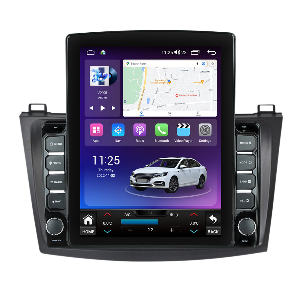Navigatie dedicata cu Android Mazda 3 2009 - 2013, 4GB RAM, Radio GPS Dual Zone, Touchscreen IPS 9.7" HD tip Tesla, Internet Wi-Fi si slot SIM 4G, Bluetooth, MirrorLink, USB