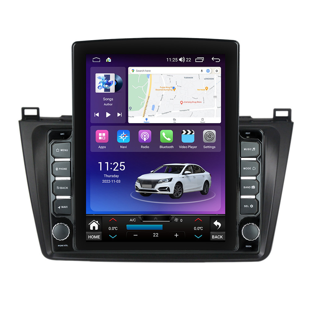 Navigatie dedicata cu Android Mazda 6 2008 - 2013, 4GB RAM, Radio GPS Dual Zone, Touchscreen IPS 9.7" HD tip Tesla, Internet Wi-Fi si slot SIM 4G, Bluetooth, MirrorLink, USB