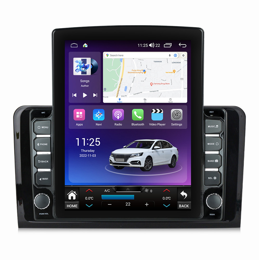 Navigatie dedicata cu Android Mercedes M-Class ML W164 2005 - 2012, 4GB RAM, Radio GPS Dual Zone, Touchscreen IPS 9.7" HD tip Tesla, Internet Wi-Fi si slot SIM 4G, Bluetooth, MirrorLink, USB