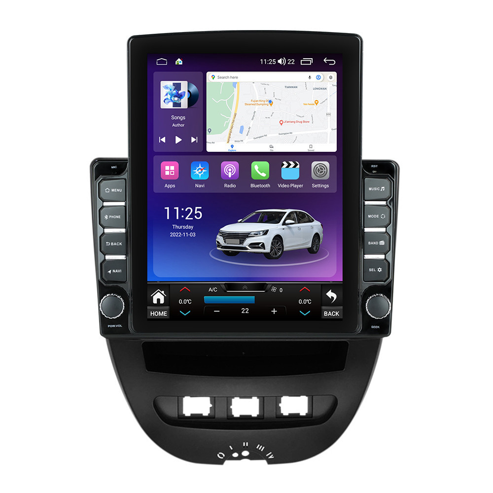 Navigatie dedicata cu Android Citroen C1 2005 - 2014, 4GB RAM, Radio GPS Dual Zone, Touchscreen IPS 9.7" HD tip Tesla, Internet Wi-Fi si slot SIM 4G, Bluetooth, MirrorLink, USB