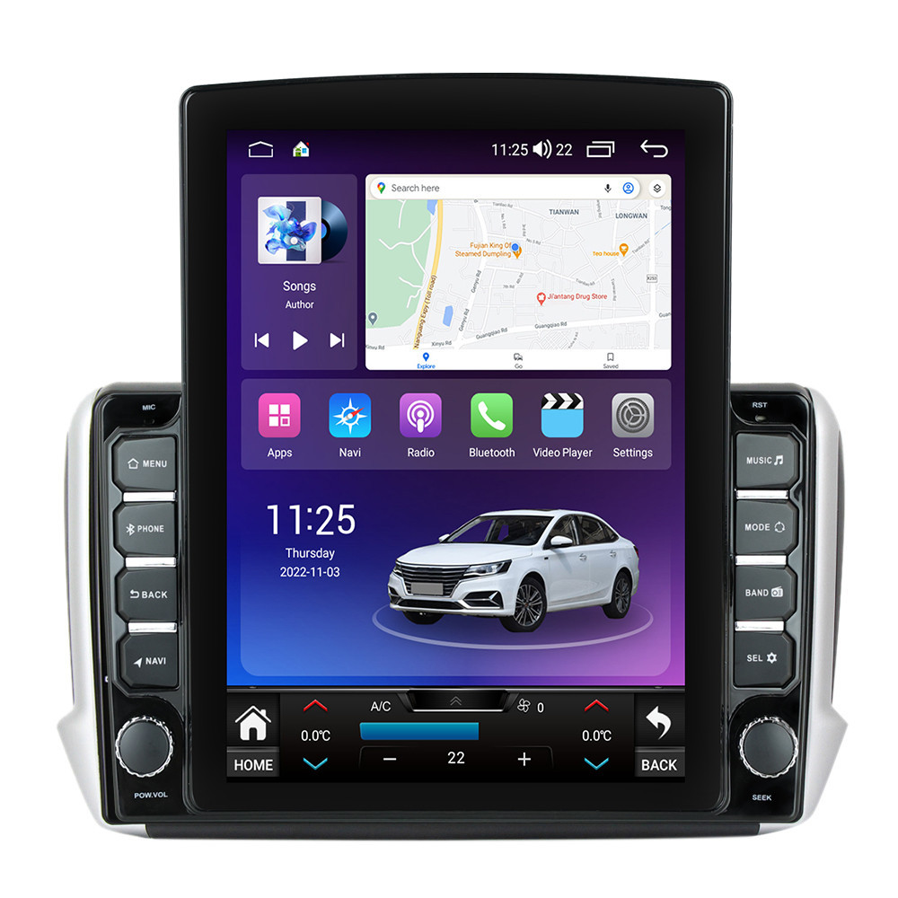 Navigatie dedicata cu Android Peugeot 2008 I 2013 - 2019, 4GB RAM, Radio GPS Dual Zone, Touchscreen IPS 9.7" HD tip Tesla, Internet Wi-Fi si slot SIM 4G, Bluetooth, MirrorLink, USB