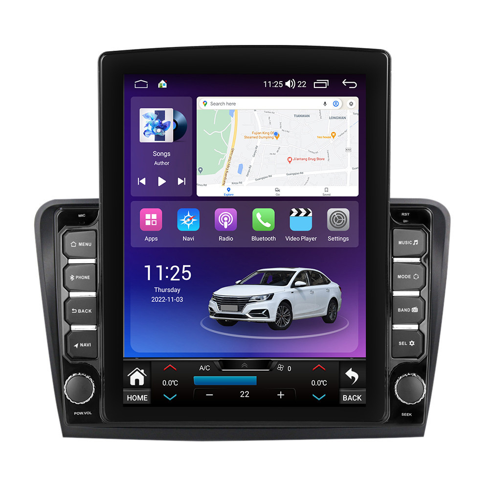 Navigatie dedicata cu Android Skoda Superb II 2008 - 2015, 4GB RAM, Radio GPS Dual Zone, Touchscreen IPS 9.7" HD tip Tesla, Internet Wi-Fi si slot SIM 4G, Bluetooth, MirrorLink, USB