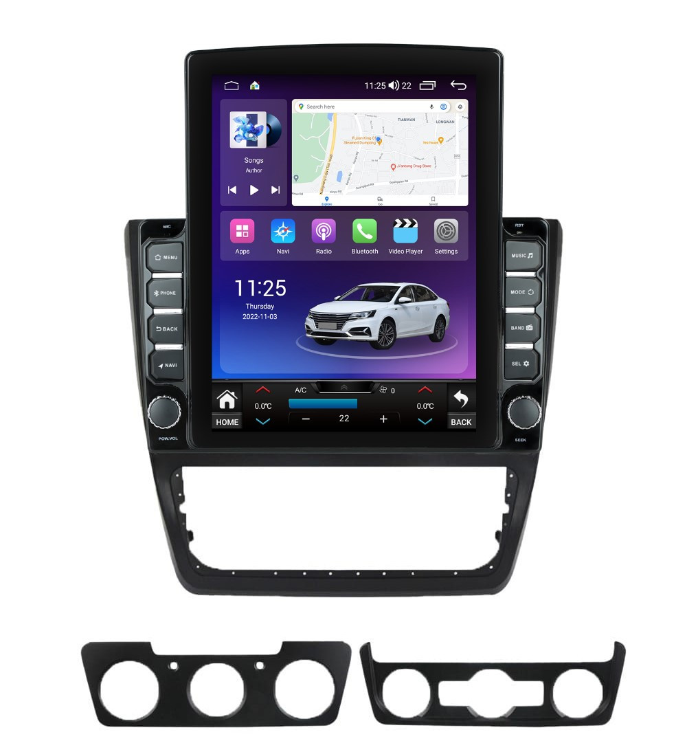 Navigatie dedicata cu Android Skoda Yeti 2009 - 2018, 4GB RAM, Radio GPS Dual Zone, Touchscreen IPS 9.7" HD tip Tesla, Internet Wi-Fi si slot SIM 4G, Bluetooth, MirrorLink, USB
