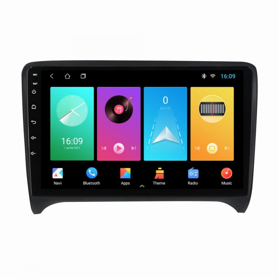 Navigatie dedicata cu Android Audi TT 2006 - 2015, 1GB RAM, Radio GPS Dual Zone, Display HD IPS 9" Touchscreen, Internet Wi-Fi, Bluetooth, MirrorLink, USB