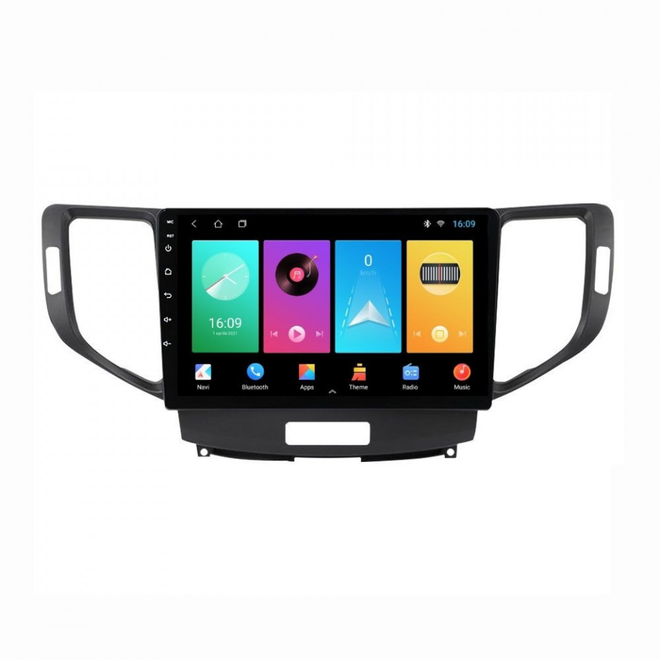 Navigatie dedicata cu Android Honda Accord VIII 2008 - 2012, 1GB RAM, Radio GPS Dual Zone, Display HD IPS 9" Touchscreen, Internet Wi-Fi, Bluetooth, MirrorLink, USB