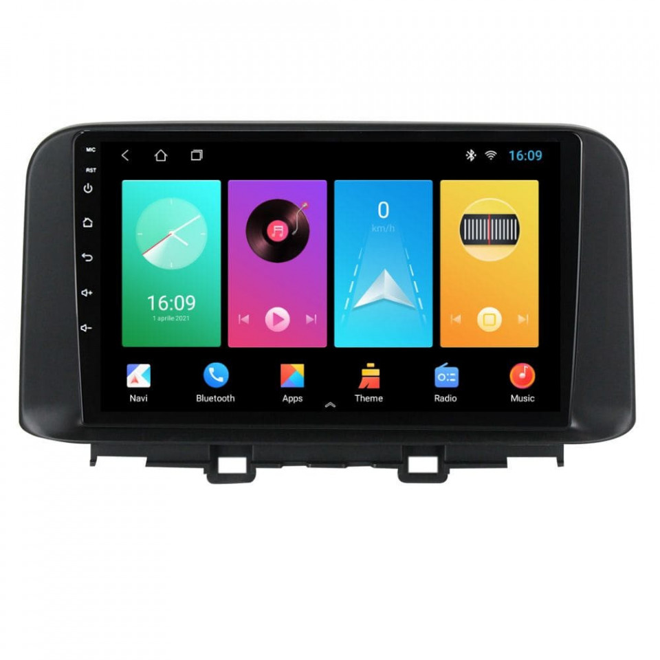 Navigatie dedicata cu Android Hyundai Kona dupa 2017, 1GB RAM, Radio GPS Dual Zone, Display HD IPS 10" Touchscreen, Internet Wi-Fi, Bluetooth, MirrorLink, USB