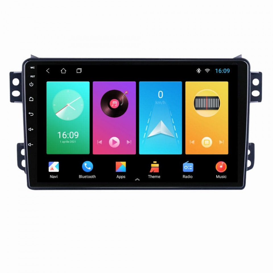 Navigatie dedicata cu Android Opel Agila 2007 - 2014, 1GB RAM, Radio GPS Dual Zone, Display HD IPS 9" Touchscreen, Internet Wi-Fi, Bluetooth, MirrorLink, USB