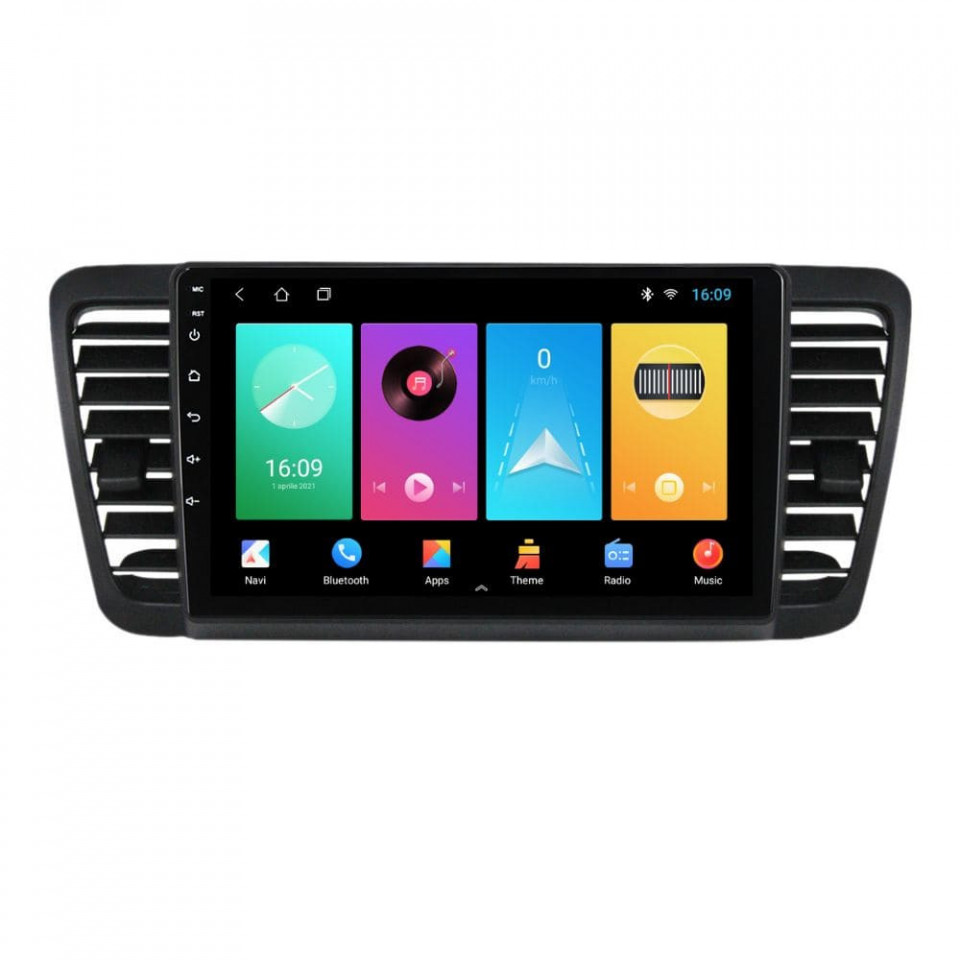 Navigatie dedicata cu Android Subaru Outback / Legacy 2003 - 2009, 1GB RAM, Radio GPS Dual Zone, Display HD IPS 9" Touchscreen, Internet Wi-Fi, Bluetooth, MirrorLink, USB